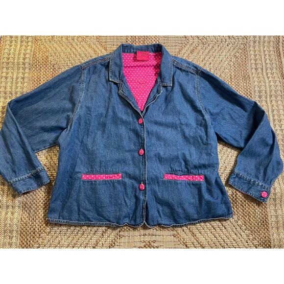 Vintage Carols's Denims 100% cotton jean jacket Size 3XL - Picture 1 of 8